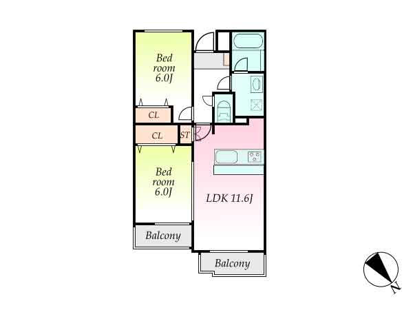 中野区白鷺3丁目　中古マンション　間取図